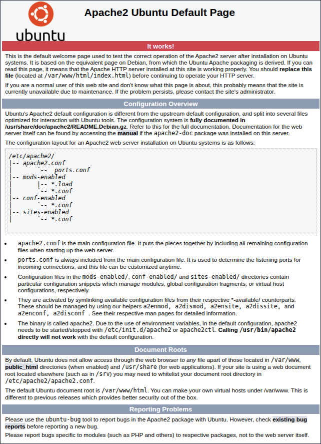 Apache info