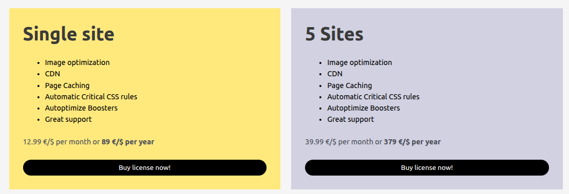 Autoptimize Pro Pricing